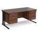 Maestro Cable Managed Desk With Twin Drawer Pedestals